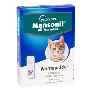 Mansonil ontwormingspasta kleine kat